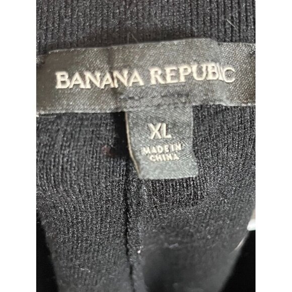 Banana Republic Pant Women XL Black Pull On Joggers Sweater Neutral Preppy Retro - Picture 2 of 11